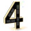 (Number 4, -) Ηλιακοί αριθμοί σπιτιού 9 ιντσών, αδιάβροχο, φωτιζόμενο 1