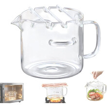 (1Pc, -) Glas Mikrowellen Bacon Cooker, 2,1l mit Fettablauf, Antihaft