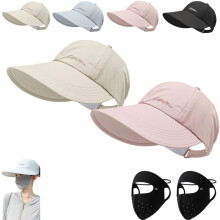 (2pcs-e, color_name) 2 kpl aurinkosuojabats lippikset, UPF-aurinkosuoja leveä lippa nopeasti kuivuvat