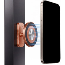 (Orange, -) Heavy duty dubbele magnetische smartphone standaard 2026, 360 rotatie N52 magneten