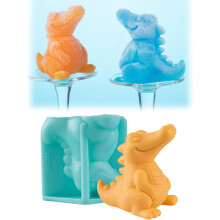 (3D Crocodile, -) Dinosaurier Eiswürfelform, Monster Silikonform für Whisky