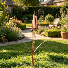 (size_name, 20 IN) Lisdodde windgong koper, metalen tuinstaken buiten decoratie voor tuinliefhebbers