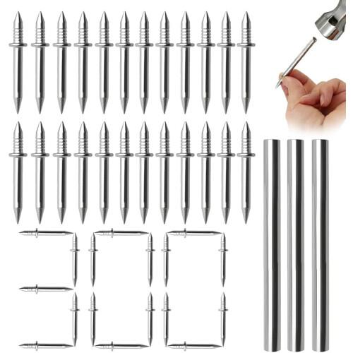(Single-head,300pcs, -) Καρφί αρμού σοβατεπί διπλής κεφαλής, αόρατο