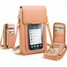 (Dark Pink, -) Sac bandoulière téléphone tactile 2026, anti-vol cuir femme
