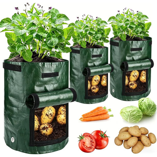 (10 Gallon(2pcs), -) Σακούλα φύτευσης με παράθυρο 2026, 10 γαλόνια, για πατάτες