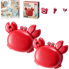 (2pcs Red, -) Krabben Flaschenöffner 4-in-1, mit Kühlschrankmagnet und Cutter