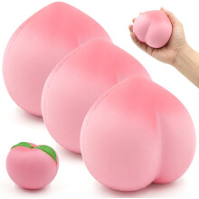 (3pcs, -) Peluche melocotón antiestrés 2026, bola apretable realista