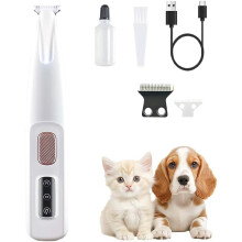 (White-6pcs, -) Aparador de Pelos para Pets 2026, Recarregável com Luz