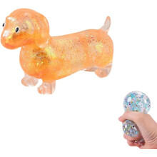 (Orange, -) Peluche perro salchicha brillante, arcoíris suave