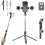 (Black, Double Fill Lights) 6 σε 1 στικάκι selfie Bluetooth, τηλεσκοπικό, για κινητά 1