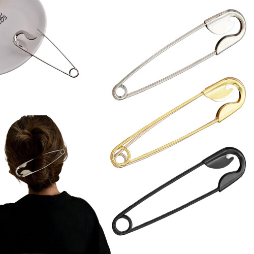 (3PCS-B, -) 3 clip capelli spillo sicurezza - come 2063
