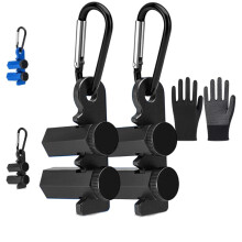 (2PCS-B, -) Haakse liniaal klem, verstelbare trapmetingen voor timmermanshaak, aluminium