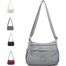 (#D, -) Χρωματιστή τσάντα crossbody, πολλές θήκες, καθημερινή