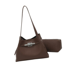Roomy Bag Make Of High Quality PU Crossbody Shoulder Bag-Coffee