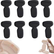(4 Pairs * Black, -) Coussinets talon pour chaussures trop grandes, anti-ampoules