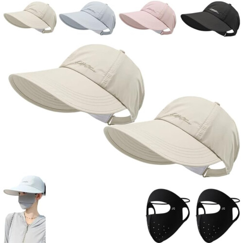 (2pcs-f, color_name) 2 καπέλα baseball αντιηλιακά UPF