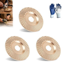 (3pcs-B, -) Disco de Polimento para Esmerilhadeira, Carboneto para Madeira