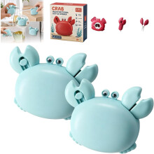 (2pcs Blue, -) Krabben Flaschenöffner 4-in-1, mit Kühlschrankmagnet und Cutter