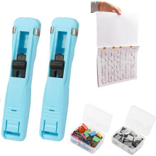 (2pcs-f, -) Grapadora sin grapas portátil recargable, 100 clips reutilizables
