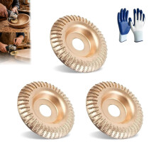 (3pcs-C, -) Disco de Polimento para Esmerilhadeira, Carboneto para Madeira