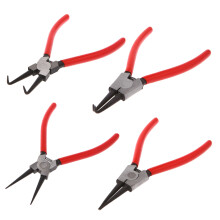 4PC 180MM Ensemble de Pinces à Circlips Kit de Pinces à Circlips Pinces IncurvéEs Externes Internes 7 Pouces dans les Clips de Retenue de Pinces
