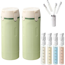 (Green*2, -) 4-in-1 Reisespenderflasche, drehbar, auslaufsicher