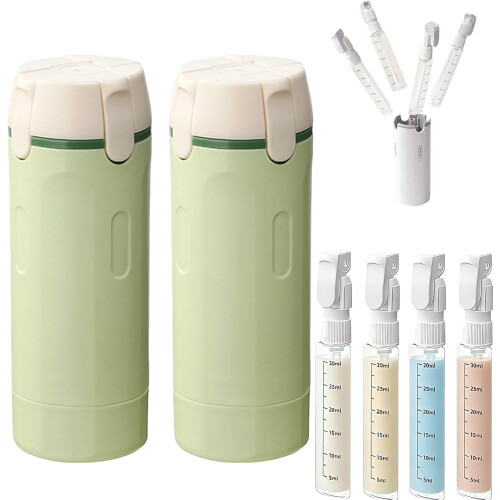 (Green*2, -) Bouteille voyage 4-en-1 rotative, étanche