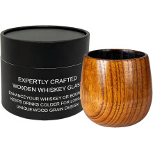 (1PCS 11.84oz, -) Copos de Whisky de Madeira, Presente para Homem