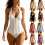 Two Piece Halterneck Swimsuit Backless Ruffled-Black S 3