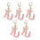 U Style Letter Pendant  Cute Initial Keychain Butterfly Keychain 1