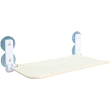 (Beige, -) Opvouwbare kat raamhangmat met sterke zuignappen, stalen frame draagt 15 kg