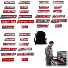 (Red, One Size) Magnetische Werkzeugkasten Etiketten, wiederverwendbar 3D-gedruckt