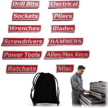 (Red, One Size) Magnetische Werkzeugkasten Etiketten, wiederverwendbar 3D-gedruckt