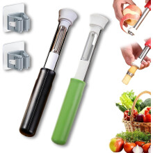 (Black/Green, -) 2-in-1 Apfelentkerner und Schäler, Edelstahl