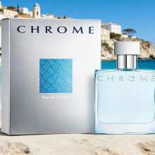 Middle Eastern Chrome eau de toilette 3.4 oz. 100 ml, fresh aquatic citrus, full of clean and refreshing atmosphere