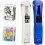 (White+royal Blue, -) Agrafeuse sans agrafe, 50 clips réutilisables, portable 1