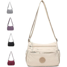 (#a, -) Χρωματιστή τσάντα crossbody, πολλές θήκες, καθημερινή