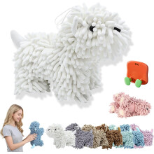 (A, -) Salvietta cane chenille a forma cucciolo, microfibra per bagno decorazione
