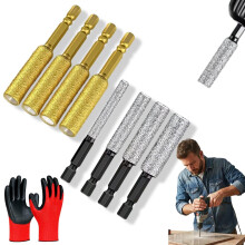 (2Sets, -) 2-in-1 Sechskantschaft Trockenbohrer, Diamant Kernbohrer