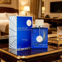 Classic Night Elite Iconic Perfume | Blue-white geometric box, citrus-aquatic notes, long-lasting freshness
