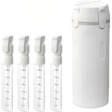 (White, -) 4-in-1 Reisespenderflasche, tragbarer Toilettenartikelbehälter