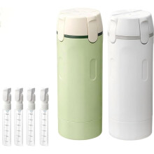 (Green+White, -) 4-in-1 Reisespenderflasche, tragbarer Toilettenartikelbehälter