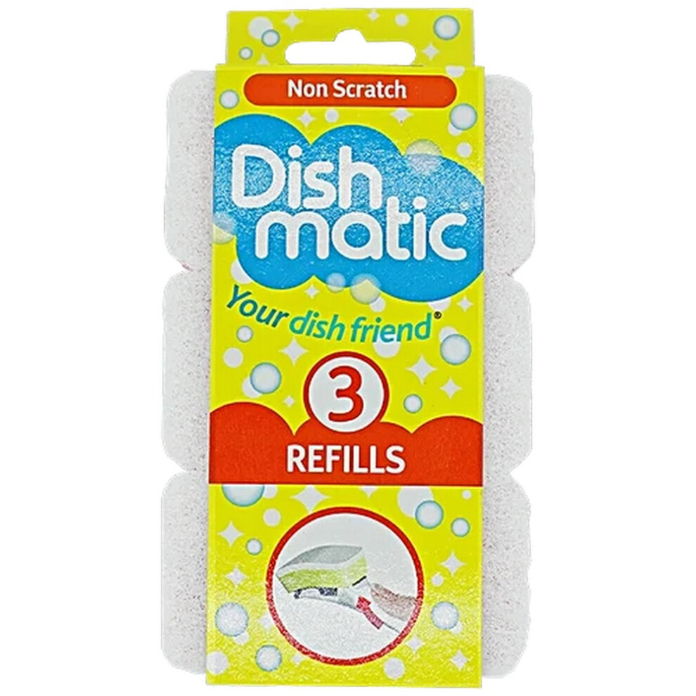 Dishmatic Anti-Scratch Sponge Scourers (Pack Of 3) 5064016059402