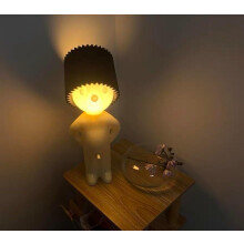 (Green, stand) Lampada da tavolo "Shy Man", interruttore birichino, regalo divertente e originale
