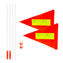 Pair Of Reflective PVC Safety Alerts Flags Perfect For Traffic