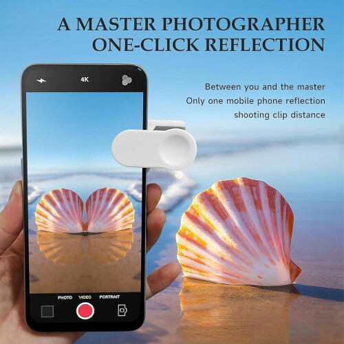 (2PCS White&Black B, -) Objectif miroir pour smartphone, reflets 1