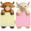 (White+brown, -) Θήκη σημειώματος Highland cow, δώρο γραφείου 1