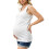 Lightweight Maternity Sleeveless Top Convenient Nursing-White S 7