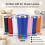 (Blue, -) 2 σε 1 ποτήρι μπύρας Bluetooth, ανοξείδωτο, ηχείο με ανοιχτήρι 6