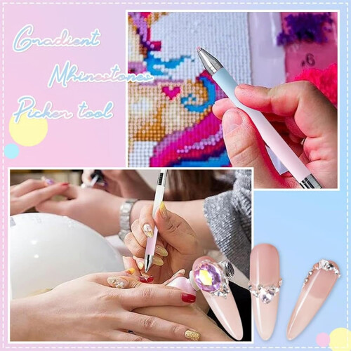 (2PCS A Pen, 10PCS White Wax, -) Αυτόματο στυλό κεριού για ζωγραφική διαμαντιών 2025 1